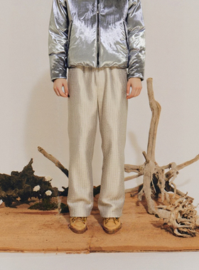 时着秋冬喜马拉雅加厚男士gala神裤街头免烫提花鳄鱼纹编织休闲裤