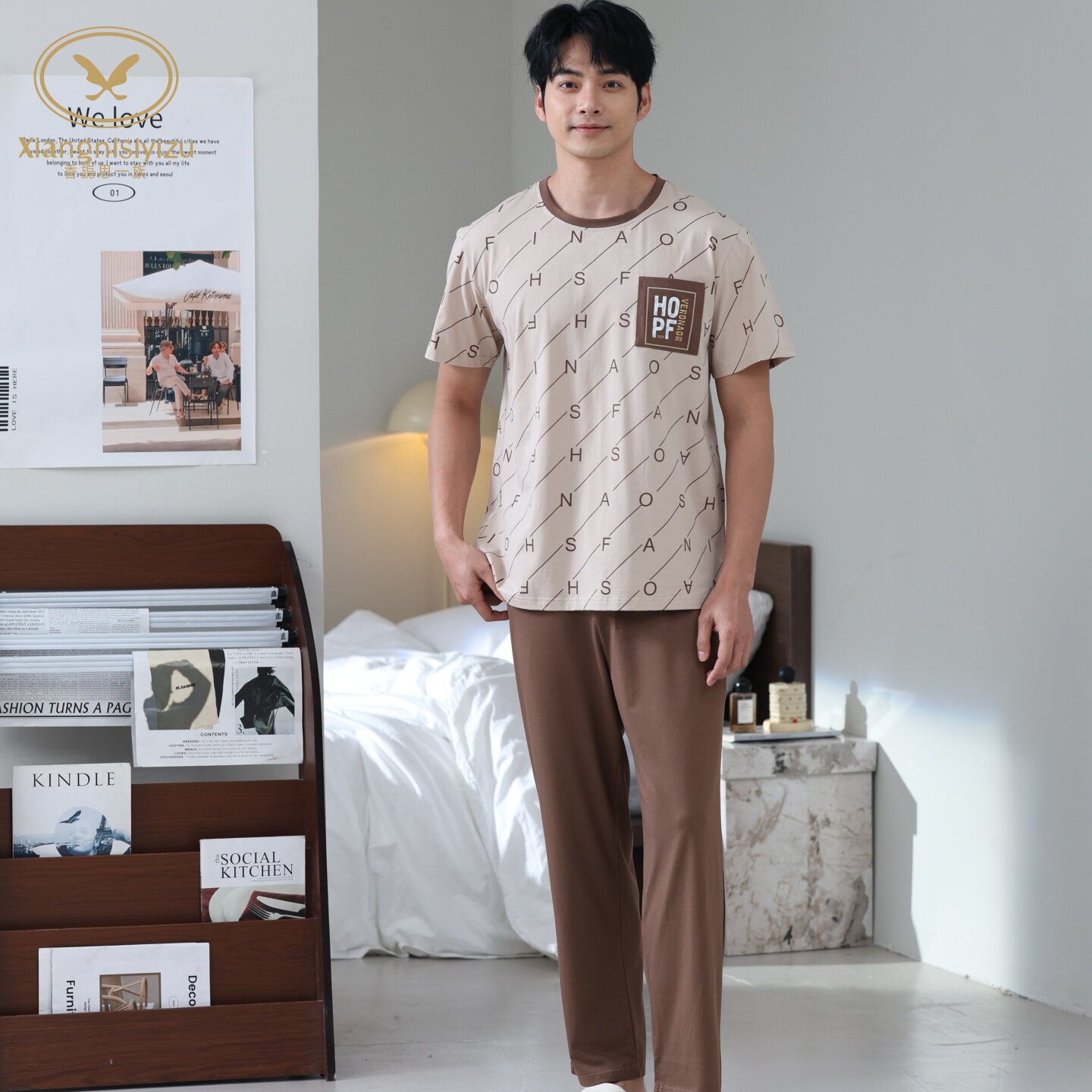 香旎思一族2026年夏季男士家居服
