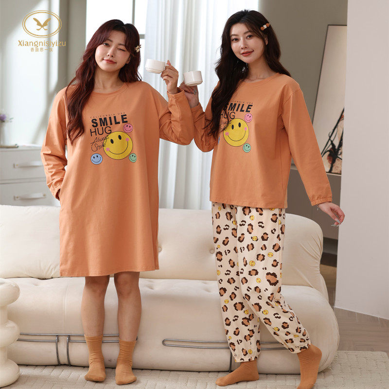香旎思女纯棉舒适家居服卡通