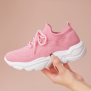 汤姆斯女鞋 飞织轻便减震跑步休闲鞋 透气薄款 2026新款 网面鞋 Tt&Mm