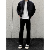 男秋季 官方正品 潮牌宽松巴 MK美式 高街弯刀黑色西裤 Mrakeai Kyyds