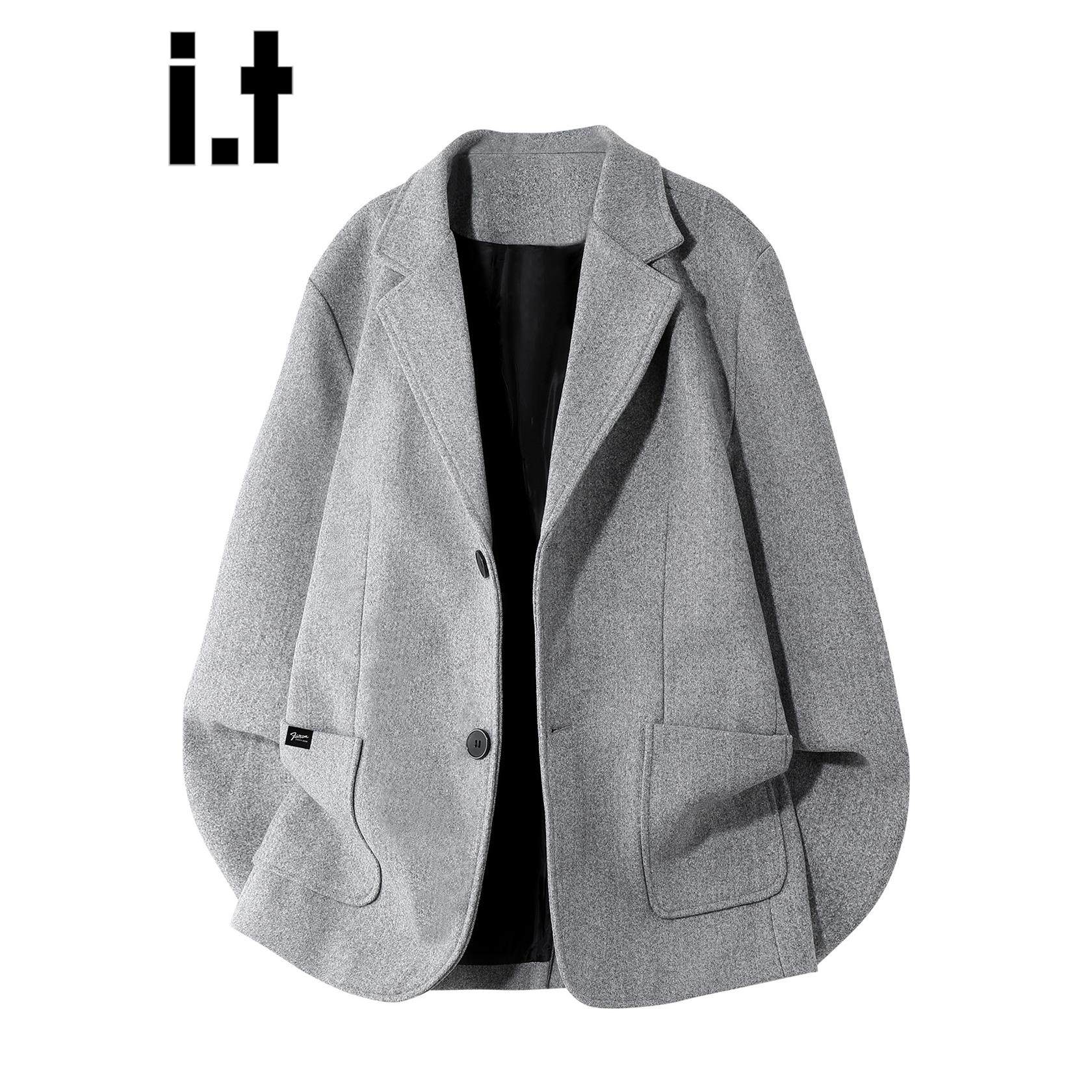 官方正品Mrakeai Kyyds MK高级感西装领毛呢大衣男士2025冬季宽松,男装,毛呢大衣,淘宝优惠券,粉丝福利购,淘宝优惠卷