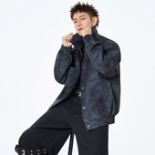 Mrakeai 秋季 Kyyds 官方正品 MK美式 翻领夹克男士 新款 宽松单染斜纹