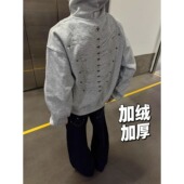 官方正品 重磅Cleanfit复古加绒加厚刺绣连帽 MK美式 Mrakeai Kyyds