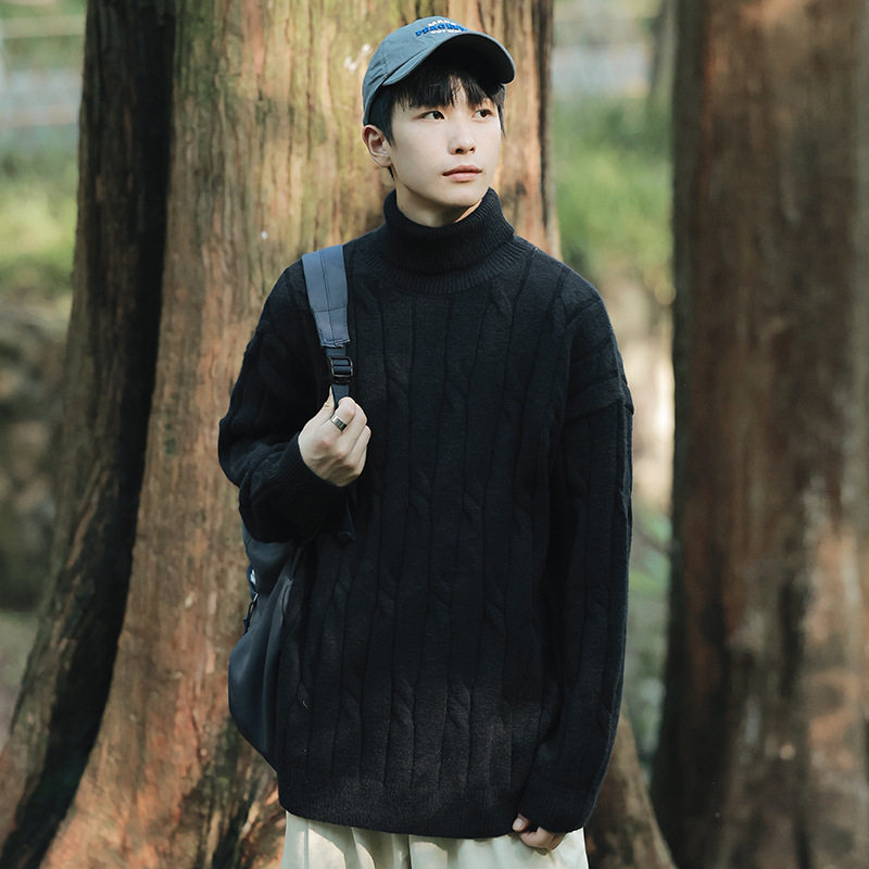 官方正品Mrakeai Kyyds MK高领毛衣男秋冬加厚麻花网红针织衫ins