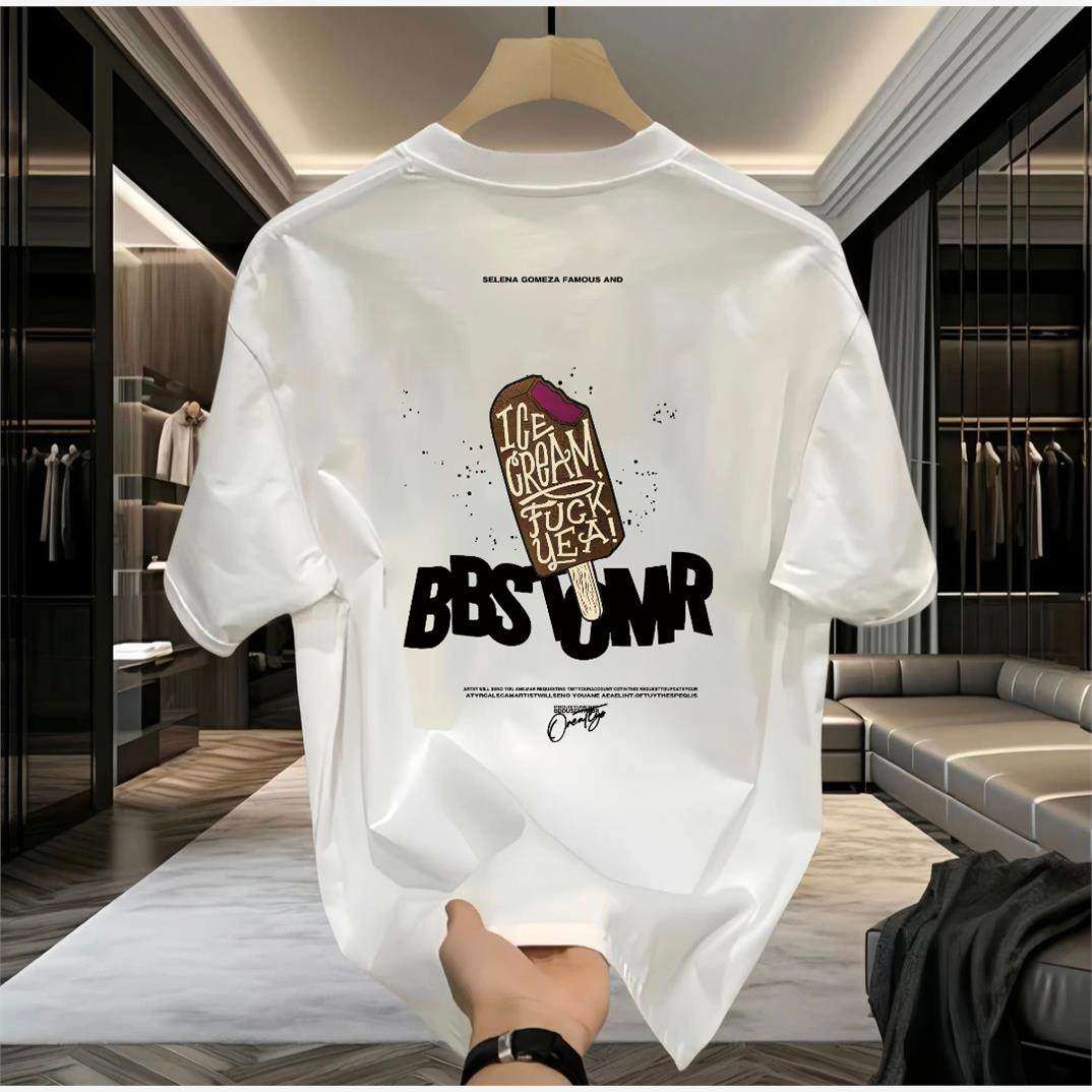 官方正品Mrakeai Kyyds MK马耳他高端雪糕印花潮牌正肩短袖T恤男