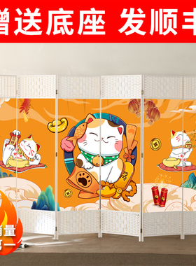 简易屏风折叠移动隔断墙卧室遮挡家用客厅现代简约办公室平风帘