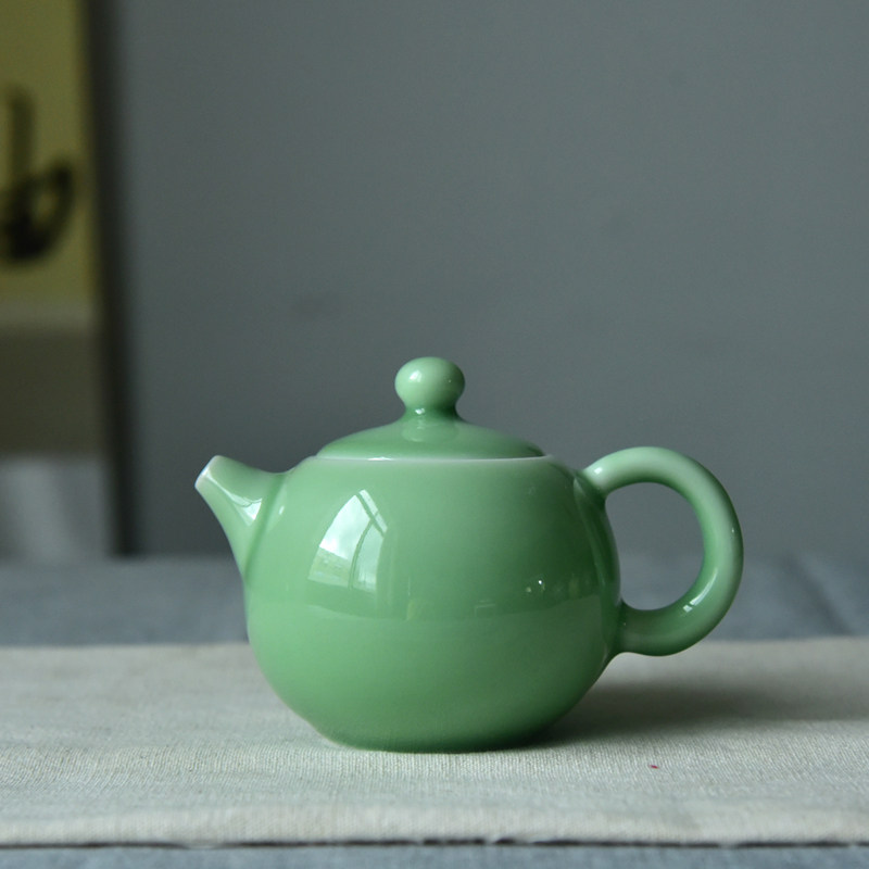 陶瓷功夫茶具茶壶大号青瓷带球孔过滤泡茶壶单壶家用西施壶220ml,餐饮具,茶壶,淘宝优惠券,粉丝福利购,淘宝优惠卷