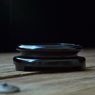 实木旋转底座茶壶花瓶底座石头摆件底座 可旋转