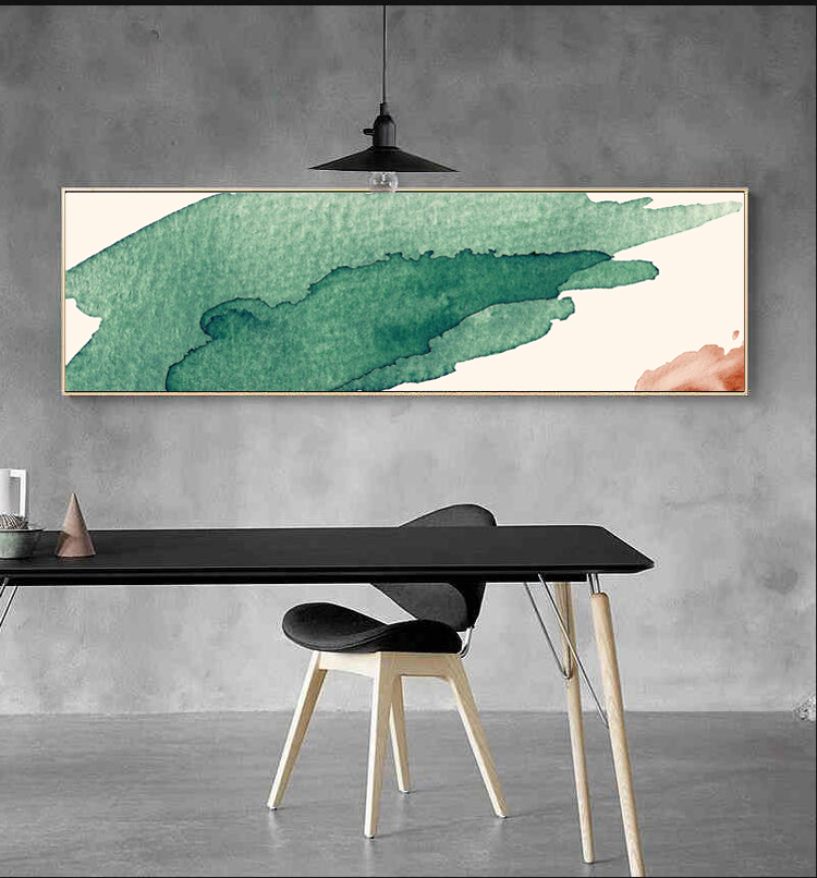 北欧色彩水彩色块装饰画画心高清微喷打印画芯挂画壁画床头画餐厅