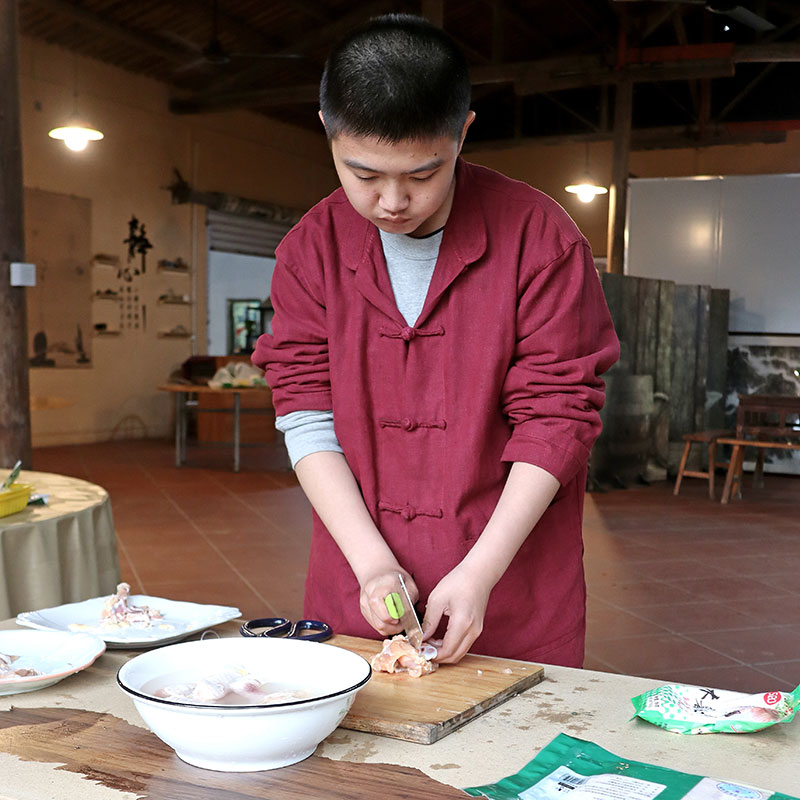 苇素不易皱棉麻中式盘扣外套