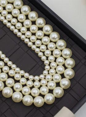 【温婉优雅】人造干枯玫瑰澳白 法式打结全珠串 珍珠项链