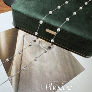 澳白满天星珍珠项链s925纯银清冷温柔长项链 一链N戴 一帘幽梦