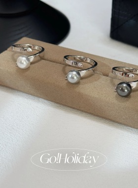 极简松弛高级感戒指冷光澳白