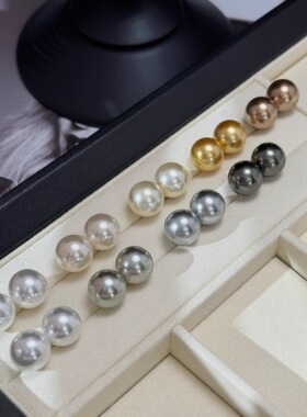 【 冷暖色合集】简约高级 月销千对珍珠素耳钉  S925厚银耳针