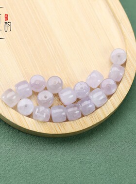 天然淡紫色水晶直切小桶珠8*7mmDIY手链项链隔珠配饰饰品配件A148