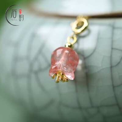 天然西瓜晶10*9mm铃兰花小滴溜