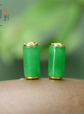 细长桶珠配件6*12mm镶孔2mm