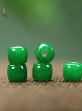 天然森林绿玉石桶珠3mm散珠