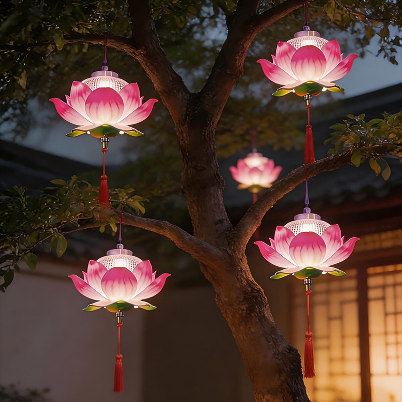 莲花灯吊灯禅意氛围灯装饰灯图片