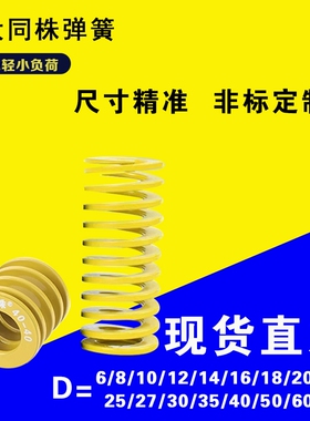 黄色进口日本新大同株耐高温模具矩形压簧扁弹簧弹簧高弹力定制