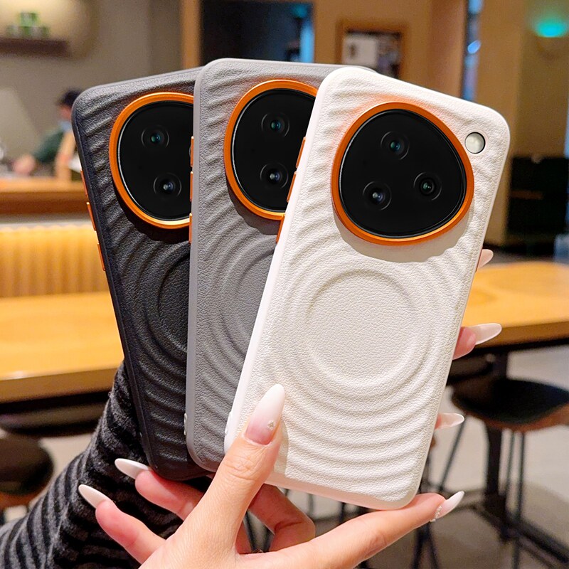 适用nubia努比亚M153豆包ai手机壳新款磁吸全包防摔硅胶软壳磨砂素皮气囊保护套网红ins风潮波漾纹外壳男女款