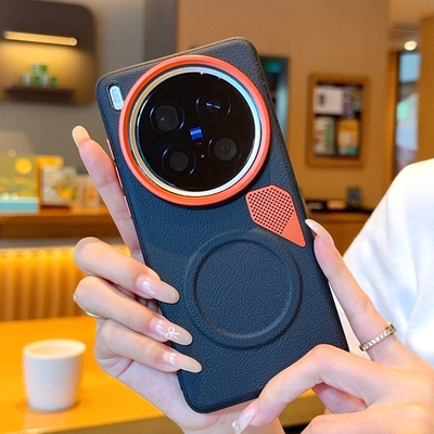 适用vivoX100SPro手机壳新款磁吸全包防摔硅胶磨砂X200Promini素皮保护套网红ins风散热男女款X200Ultra外壳