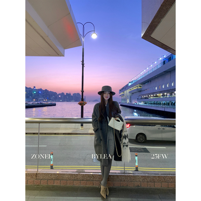 ZONEE/LEA宋亦雯毛呢大衣外套女