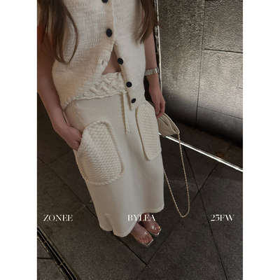 ZONEE/LEA宋亦雯羊毛针织半身裙
