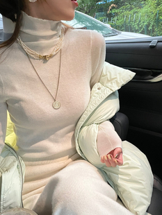 打底上衣秋冬半高领显瘦针织打底衫 冬日修身 毛衣 LEA宋亦雯 ZONEE