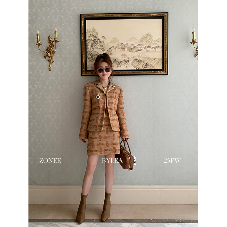 羊毛原创时尚套装小香风设计