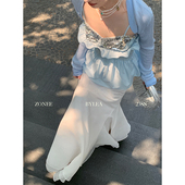 ZONEE 轻盈针织小坎肩上衣女 夏日防晒BI备 LEA宋亦雯 彩色多巴胺