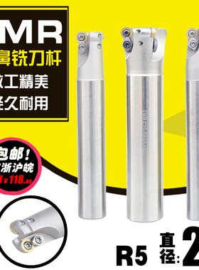 数控圆鼻铣刀杆 加硬白色25R5圆杆 EMR C25-5R25-150-200L-2T