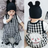 Детское демисезонное летнее хлопковое боди подходит для мужчин и женщин без рукавов для выхода на улицу, 01 лет