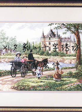 原套真线对比 正品DMC十字绣自配套件 绝版 Dim 03790  淑女城堡