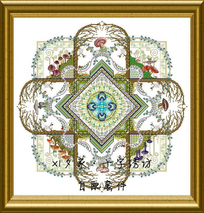 CDTheMushroomFernMandala蘑菇