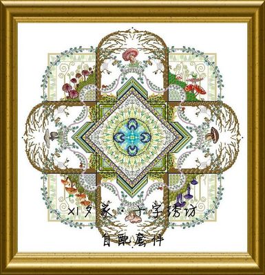 CDTheMushroomFernMandala蘑菇