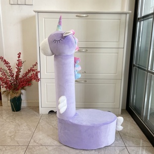 奶粉罐手工坐凳套独角兽九个奶瓶罐改造儿童坐凳套面料弹力超柔