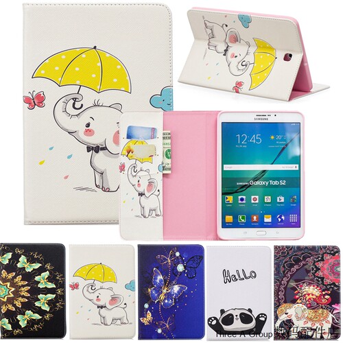 适用三星Tab S2 8.0 SM-T715C皮套8寸T713平板壳T710保护套卡通软