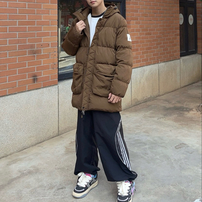 Jordan保暖休闲连帽中长款羽绒服