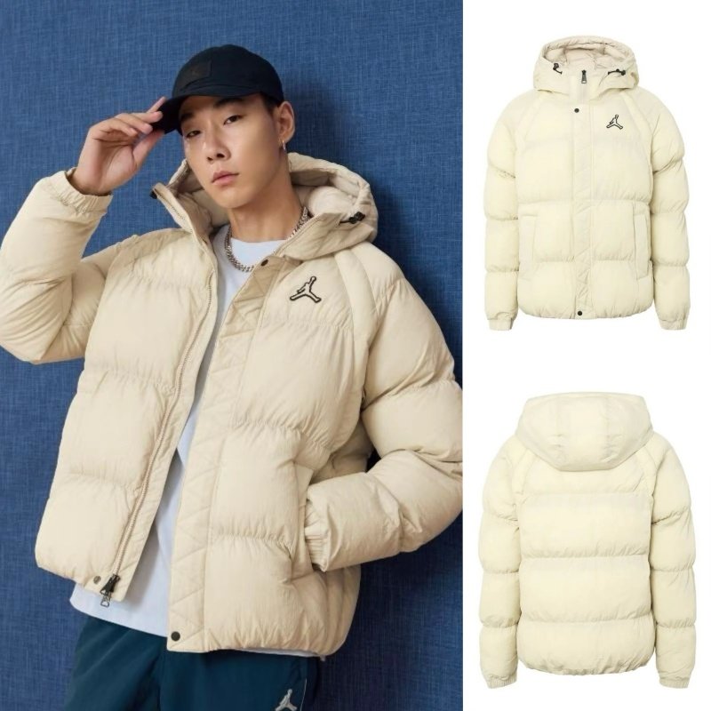 正品Nike耐克JORDAN男子冬季连帽运动休闲防风保暖棉服DQ7349