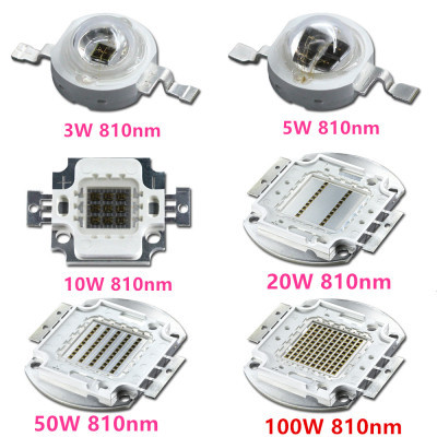 远红外808nm 805nm 810nm夜视仪系统大功率led灯珠 3-100W 800nm
