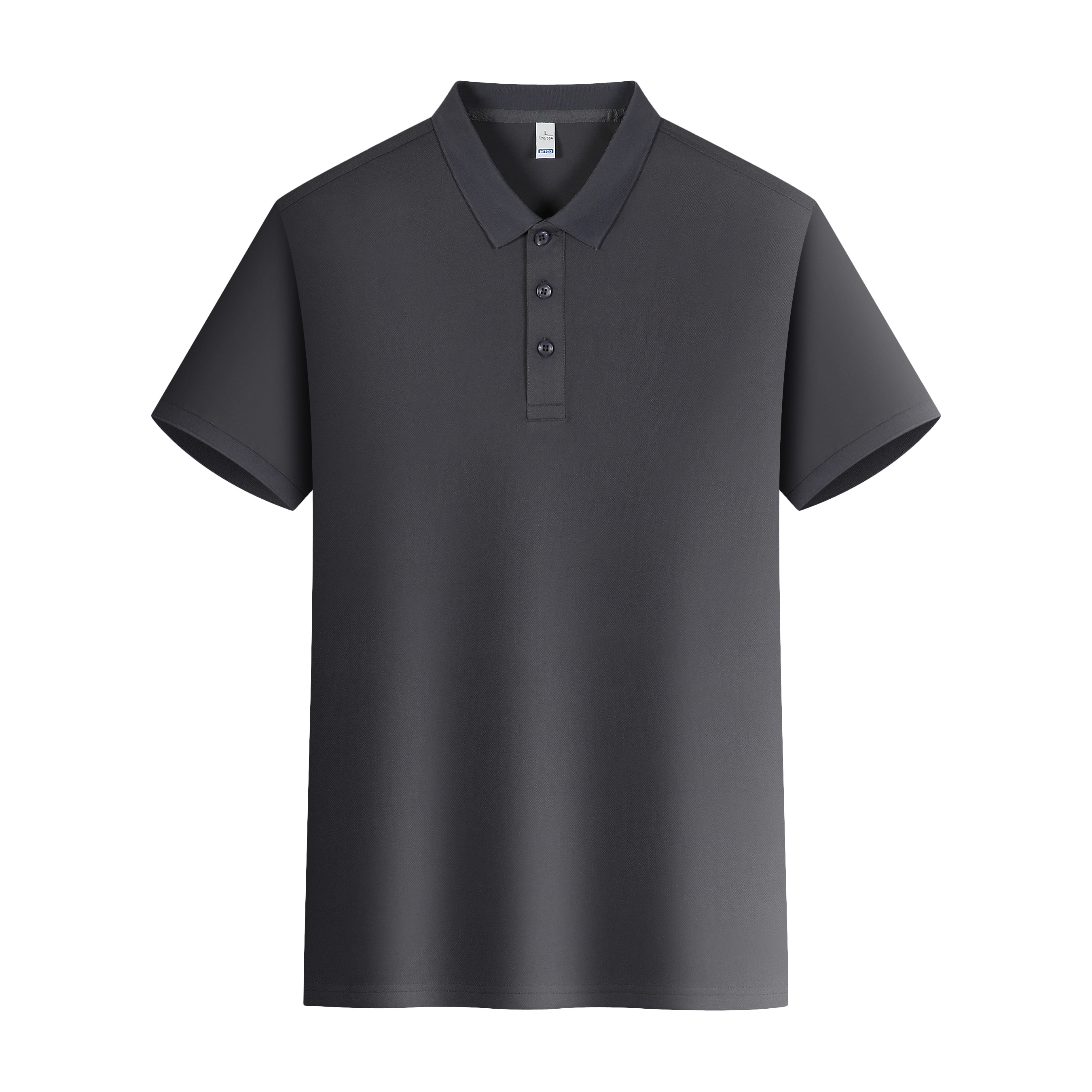 Support customized polo shirts, short sleeved men's summer high-end lapel T-shirts, half sleeved trendy slim fit, business and leisure (1627207:88725625:colour:2610 gray;20509:28314:size:S is suitable for around 90 pounds)