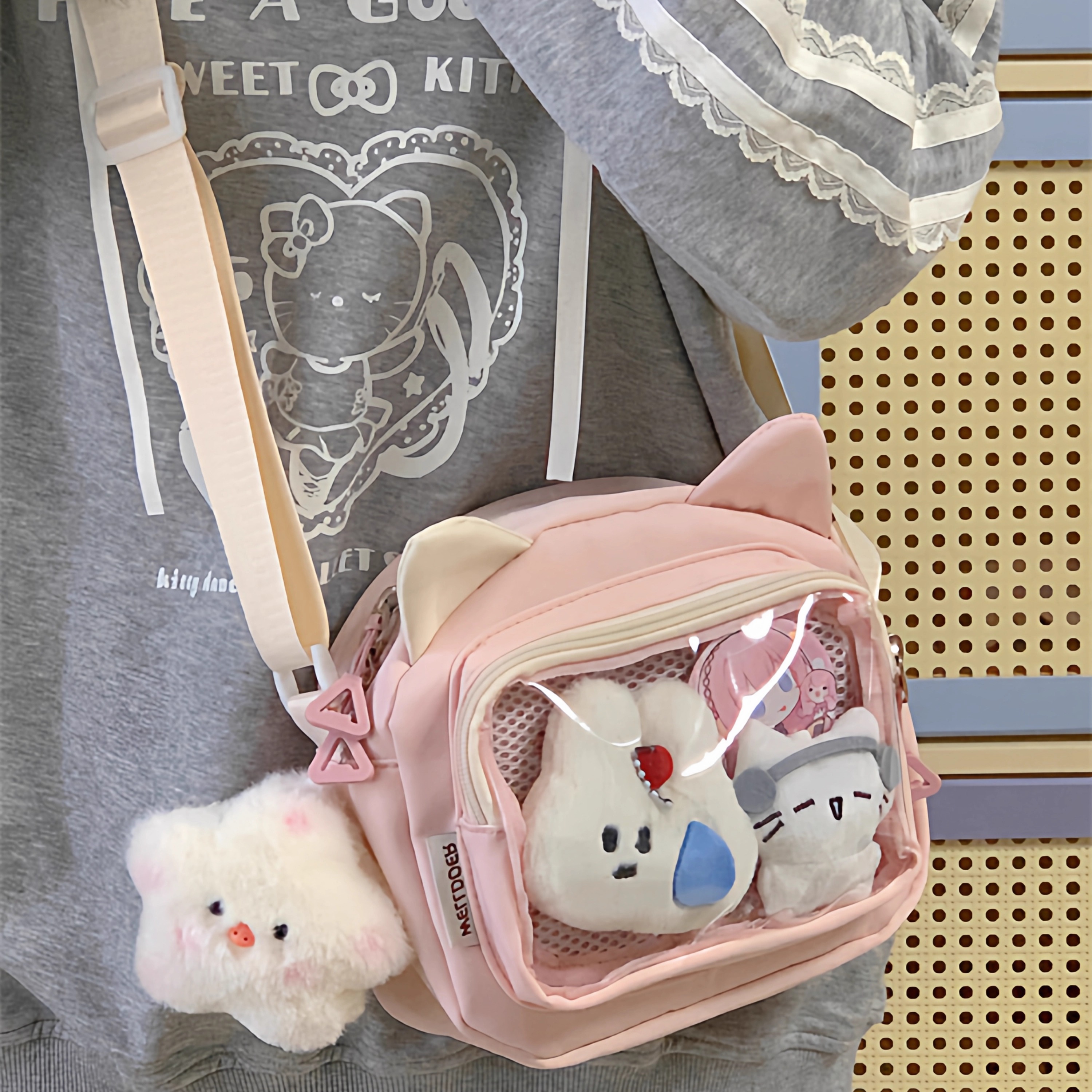 斜跨迷你可爱女童痛包