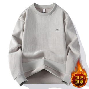 高级感加绒保暖针织衫 毛衣男士 高档休闲打底线衣 新款 2025年冬季