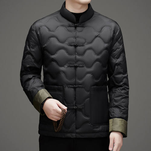 新中式唐装男士轻薄保暖棉服