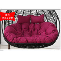 The double backrest cushion of the hanging chair is thickened and enlarged, and can be disassembled and washed. It is also suitable for the chair cushion of the bird's nest cradle swing and the balcony hanging basket thumbnail 8