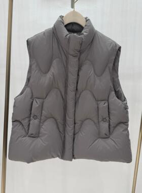 诗折扣商场同款2025冬季新款百搭无袖立领羽绒服马甲女3GA180341