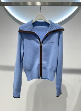 商场同款麦家2025冬时尚新款蓝色海军领百搭甜美羊毛衫4GA133421