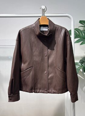 MM商场同款2026春新款炫酷立领气质百搭短款皮衣外套女4H8212611Q